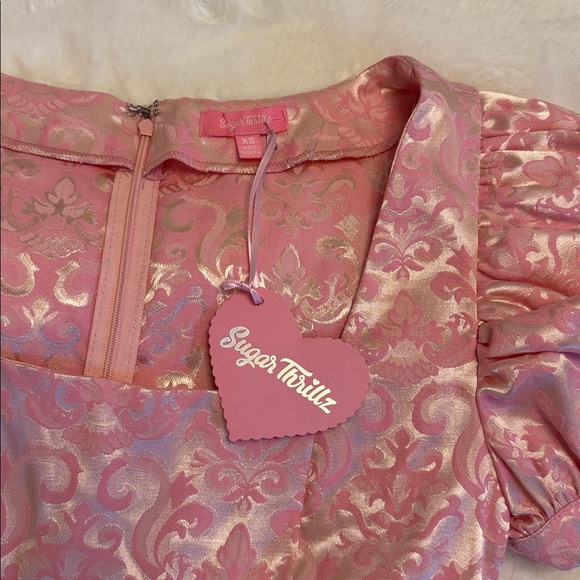 Dolls Kill Sugar Thrillz Elegant Obsession Babydoll Dress, XS - Picture 5 of 7